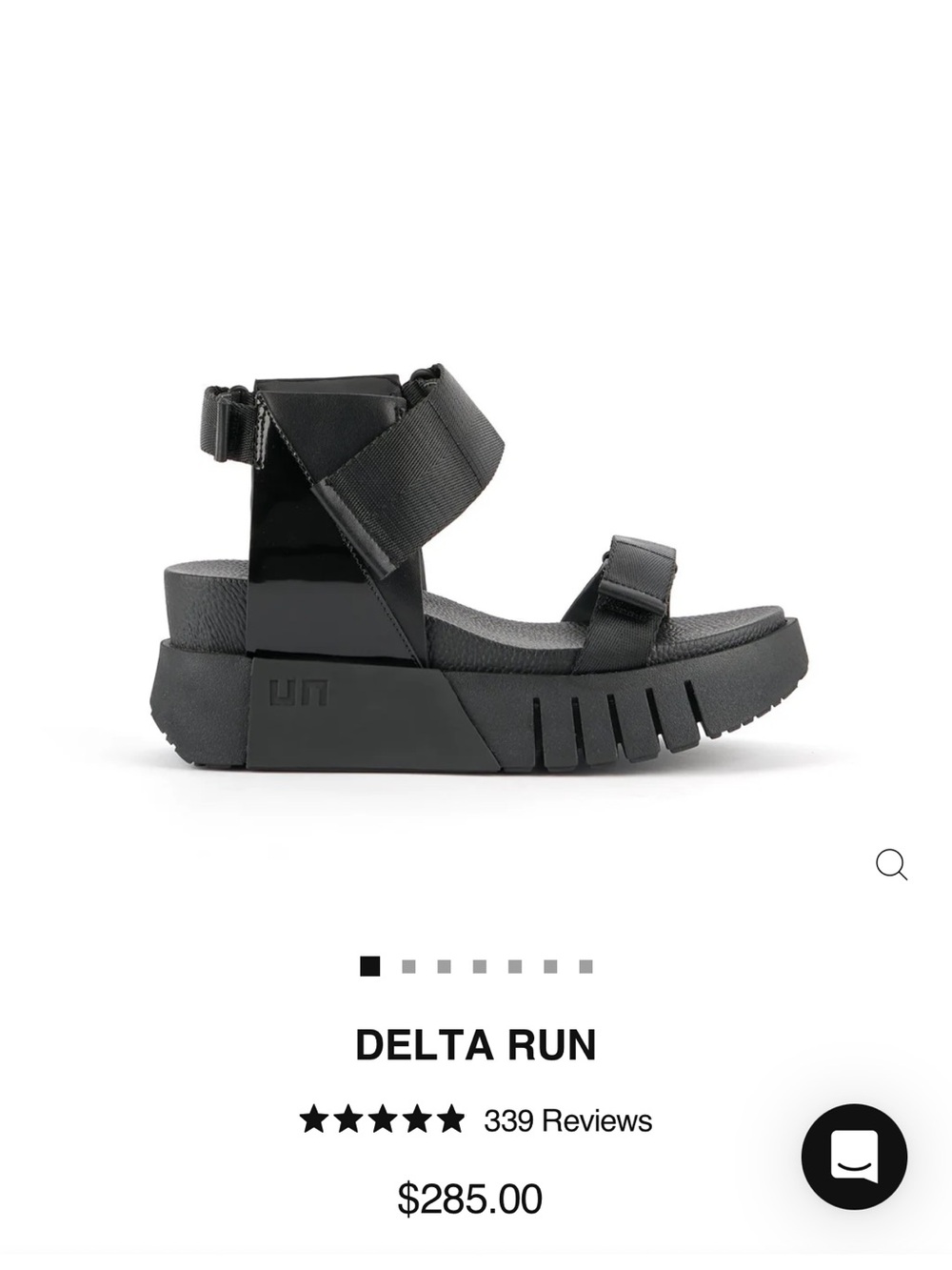 United nude Delta run black sandals